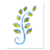 Blue & Green Foliage Set - Printable Wall Art - Thumbnail 2