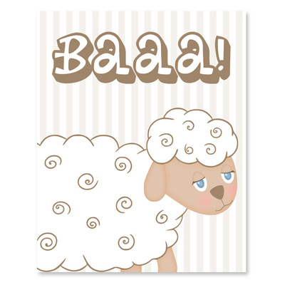White sheep printable wall art