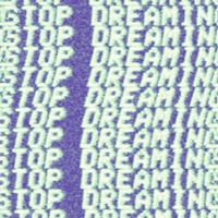 UNISEX GLITCH ART STOP DREAMING T SHIRT IN BLACK - Thumbnail 1