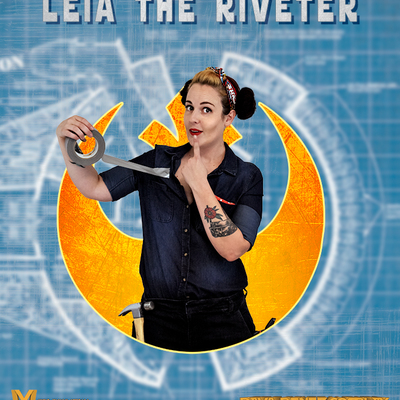 Leia the riveter scheming cosplay 11x17 print