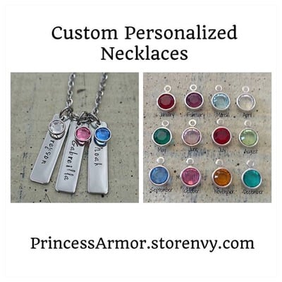 Personalized birthstone necklace -tde - Thumbnail 4