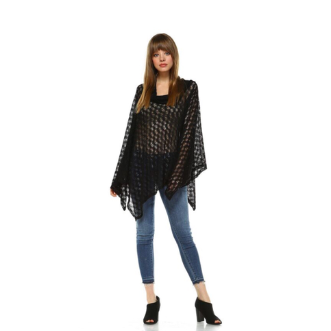 Cowneck Crochet Poncho