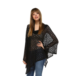 Cowneck Crochet Poncho - Thumbnail 3