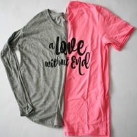 A Love Without End Athletic Gray Flowy Long Sleeve Tee - Thumbnail 1