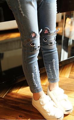 Denim Kitty Jeggings