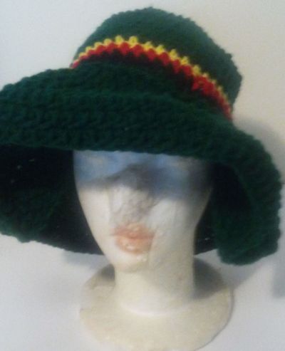 Crochet Wider Brimmed Hat 