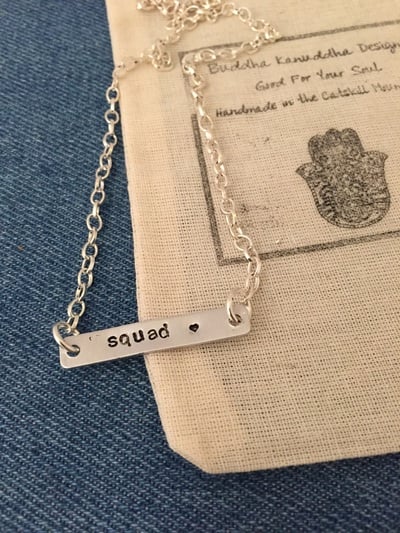 Squad Hand Stamped Necklace