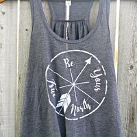 Be Your True North Womens Tank, Mom Tank - Thumbnail 1