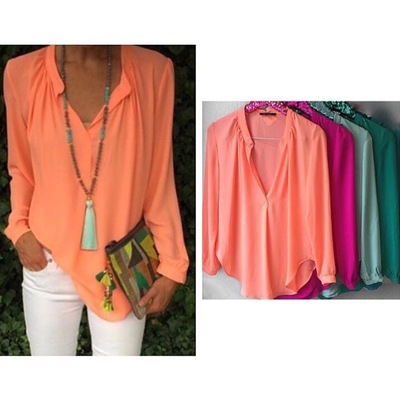 Basic v-neck blouse - Thumbnail 5