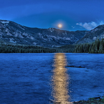 Moonlit water