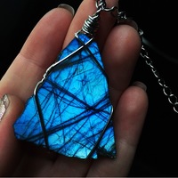 Blue Labradorte Necklace - Thumbnail 1