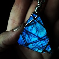 Blue Labradorte Necklace - Thumbnail 3