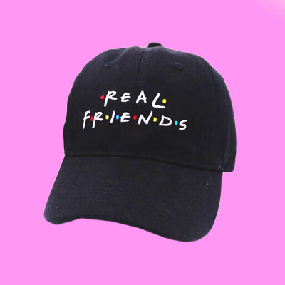 REAL FRIENDS BLACK CAP