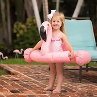 Baby Pink Flamingo Swimming Ring baby Pool Toys Swim Seat Boat for baby Kids  - Thumbnail 2