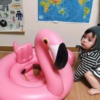 Baby Pink Flamingo Swimming Ring baby Pool Toys Swim Seat Boat for baby Kids  - Thumbnail 3