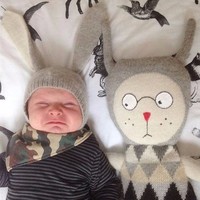Knitted Hats Infant Cute Rabbit Long Ear Hat  - Thumbnail 1