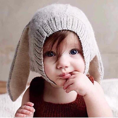 Knitted Hats Infant Cute Rabbit Long Ear Hat 