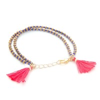 Bohemia Style Authentic Cotton Tassels Charm Bracelets - Thumbnail 4