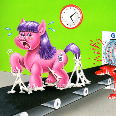 My little polly / elma's glue final art - garbage pail kids 2016 trashy tv