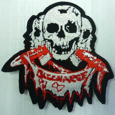 Discharge (3 skull) embroidered patch - Thumbnail 5