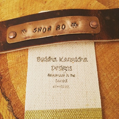 Snow Ho Hand Stamped Leather Cuff