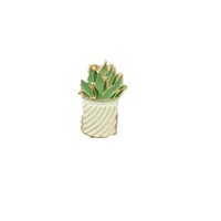 Cute Cactus Potted Plant Metal Brooches Pins  - Thumbnail 4