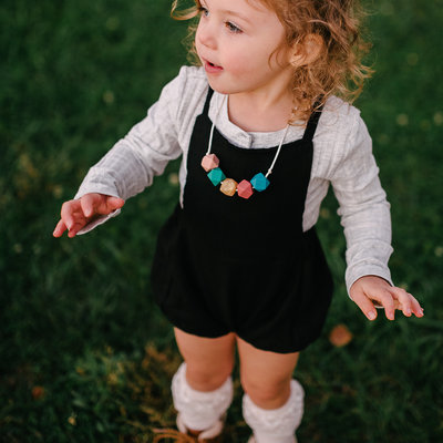 Jewel teething necklace