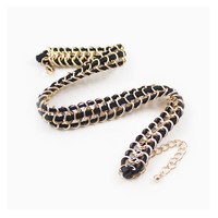 Metal With Black Velvet Chokers Necklace  - Thumbnail 3