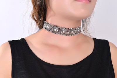 Vintage Ethnic style Bohemian Choker Silver Necklace