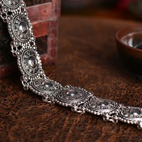 Vintage Ethnic style Bohemian Choker Silver Necklace - Thumbnail 4