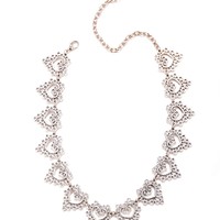 Vintage Hollow Out Heart Flower Chocker Necklace - Thumbnail 1