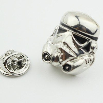 Star Wars Silver Plated Stormtrooper Mask Brooch