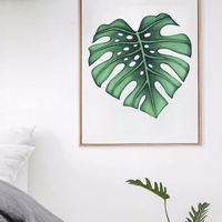 Palm Leaf Canvas Art Print Poster for Home Decoration - Thumbnail 1