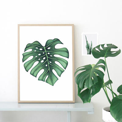 Palm Leaf Canvas Art Print Poster for Home Decoration