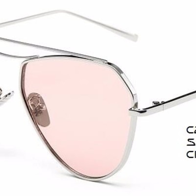 Geometric pink glasses