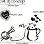 Cat in Teacup Cute Adorable Free Style Room Decal Home Decoration Wall Sticker  - Thumbnail 1