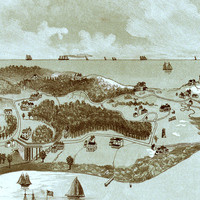 Woods Hole, Falmouth, Massachusetts in 1887 - Bird's Eye View, Aerial Map, Panorama, Vintage map, Antique map, Giclée, Fine Art, Wall Art - Thumbnail 4