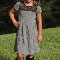 Lace Detail Knit Lined Dress