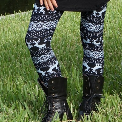 Reindeer print leggings
