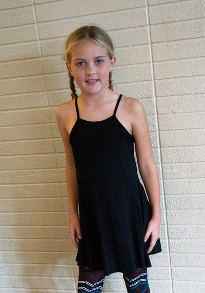 Black Strappy Cotton Skater Dress