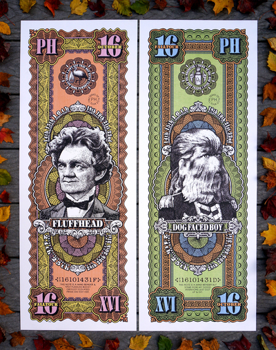 Phish FALL TOUR 2016 PAIR Dog Faced Boy/Fluffhead Matching Pair