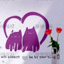 Cute Cat I will be with You Free Style Wall Sticker Set Home DIY Decal Decoration - Thumbnail 1