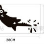 Naughty Black Cat Clip Tail Free Style Home DIY Decal Wall Sticker Set - Thumbnail 1