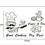 Cooking Chief Cute Design Cafe Style Wall Sticker Hone DIY Decal Decoration Set  - Thumbnail 1