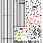 Music in My Life Lovely Cute Design Home Decoration Decal Wall Sticker DIY Set - Thumbnail 2