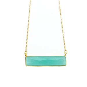 Chalcedony Bar Necklace - Thumbnail 1