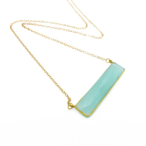 Chalcedony Bar Necklace - Thumbnail 3