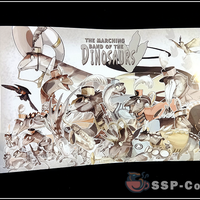 The marching band of the dinosaurs print