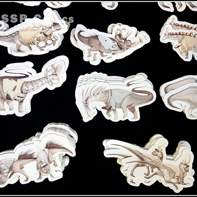 The marching band of the dinosaurs stickers