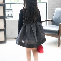 Black with Silver Sparkle Dress - Thumbnail 2